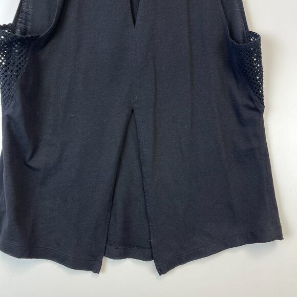 Free People FP Movement XS DREAM Split Back High Neck Tank Top Black - Picture 8 of 10